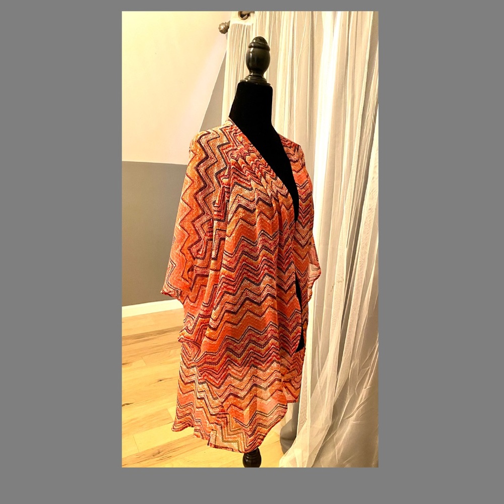 Pink, coral kimono - No Boundaries-Sz L